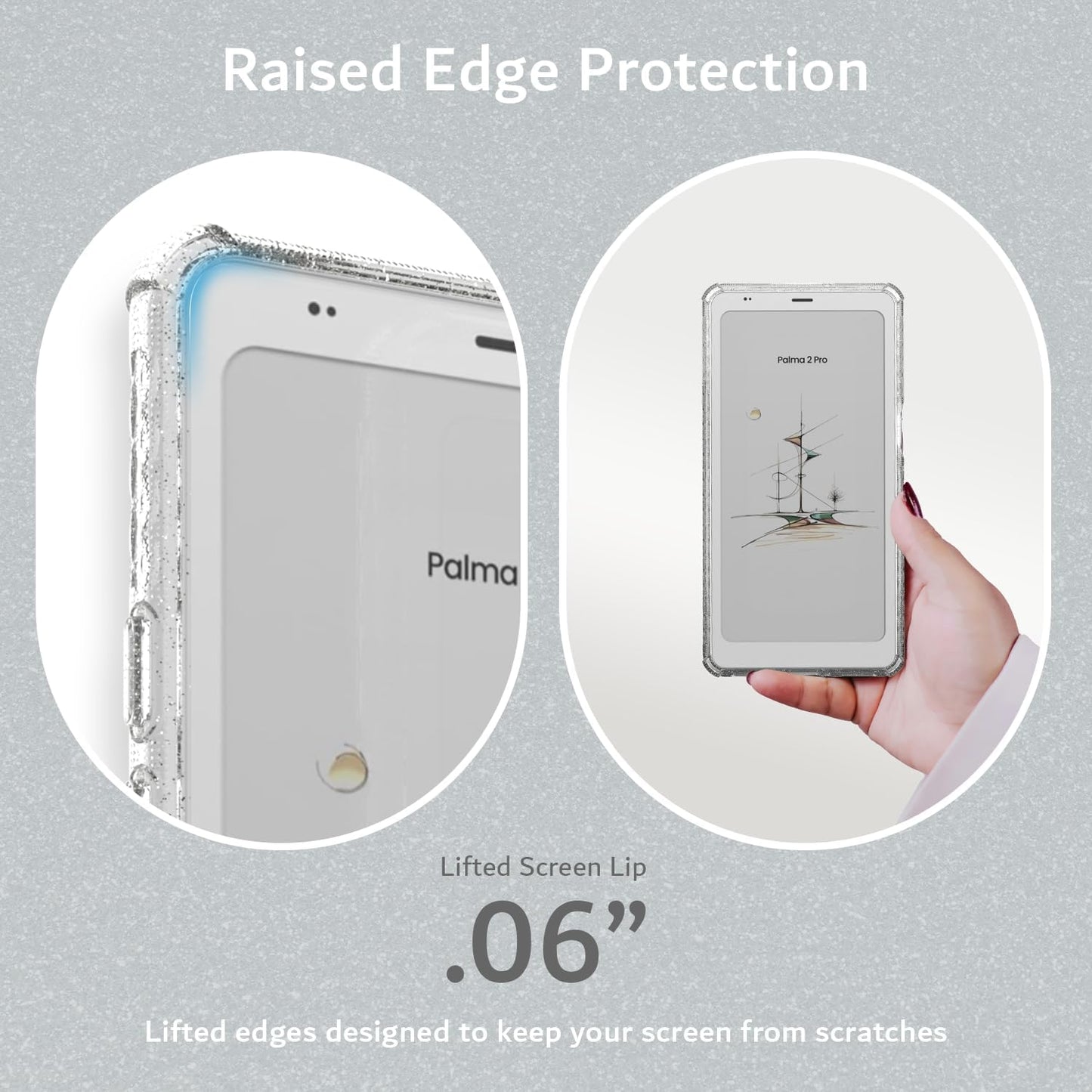 Boox Palma 2 PRO Clear Case Anti-Yellowing Silicone Gel Transparent TPU Bumper