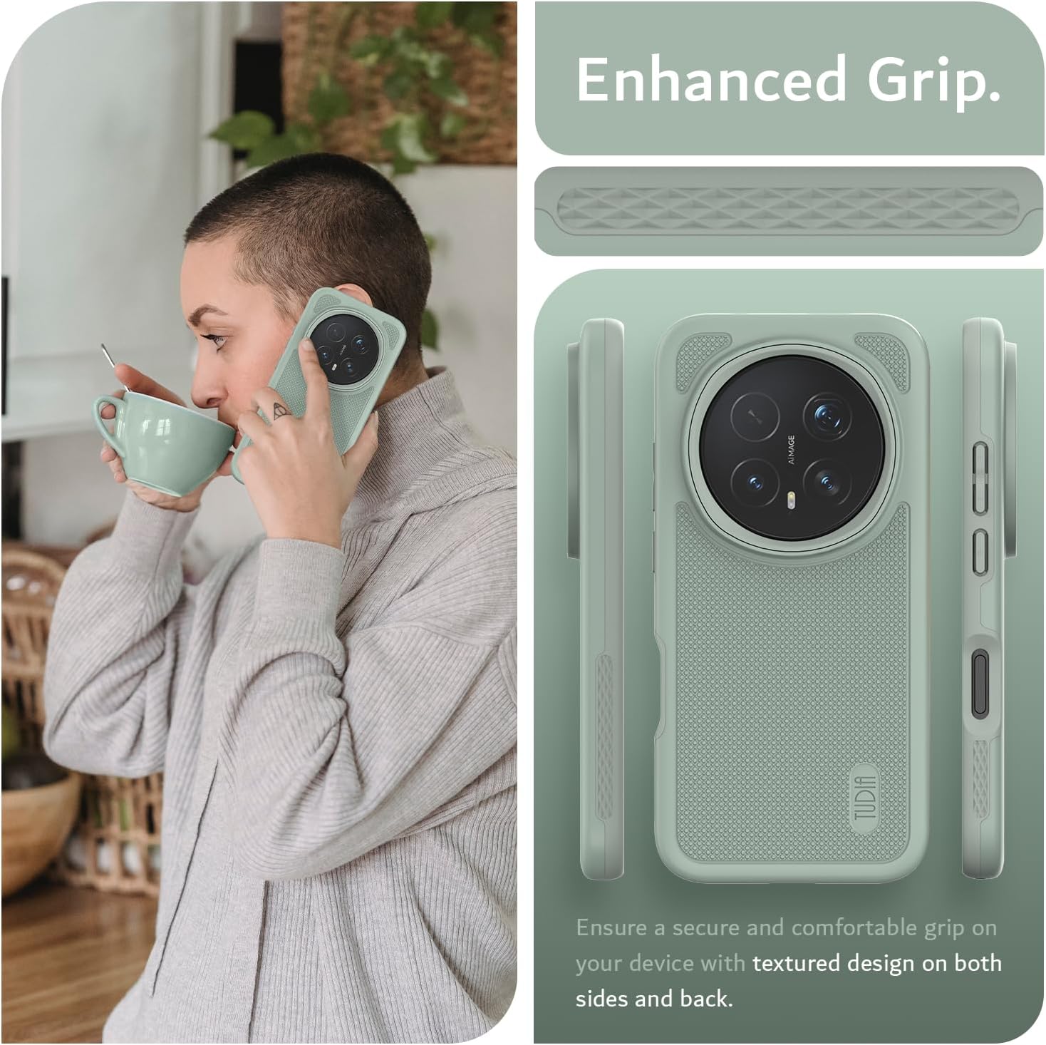 TUDIA MergeGrip Compatible con Funda Honor 90 Lite 5G (2023), Carcasa TUDIA MergeGrip Compatible con Funda Honor 90 Lite 5G (2023), Carcasa