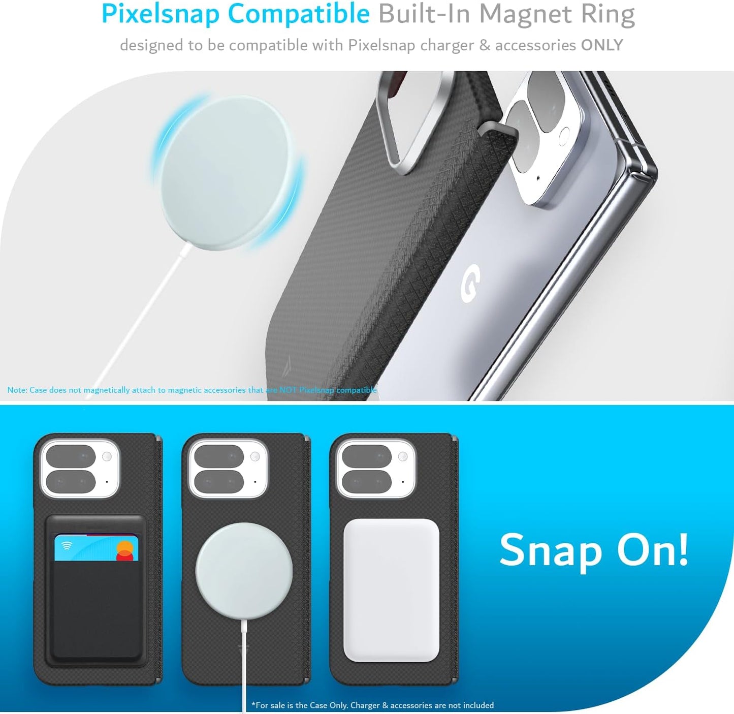 Aramid Fiber 1500D Google Pixel 10 Pro Fold 2025 [Pixelsnap & MagSafe Compatible] Case with Hinge Protection