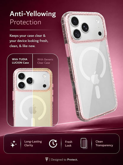 iPhone 17 Pro / 18 Pro LUCION [Magsafe Compatible] Transparent Anti-Yellowing Case