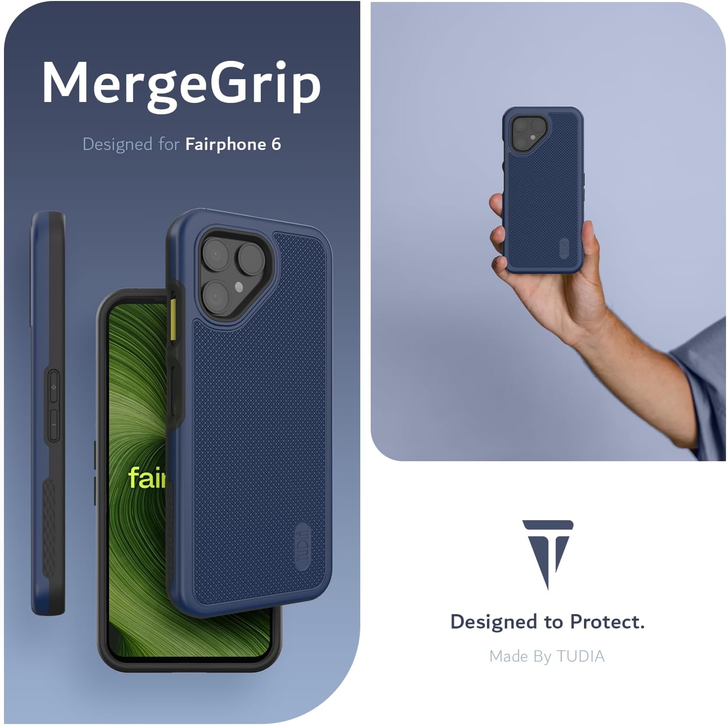 Fairphone 6 Case MergeGrip Heavy Duty Case, Indigo Blue / Yes Fairphone 6 Case MergeGrip Heavy Duty Case, Indigo Blue / Yes