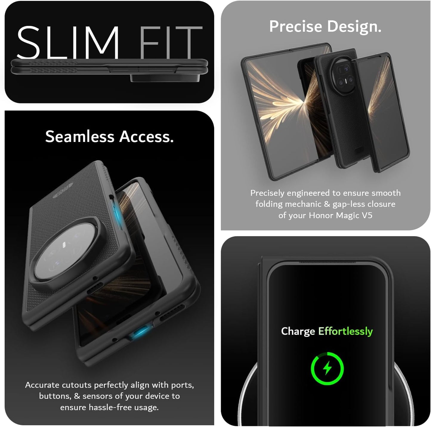 Honor Magic V5 (2025) Case MergeGrip [Magsafe] Heavy Duty Dual Shield