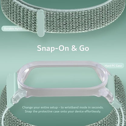 Adjustable Nylon Hook & Loop Wristband Compatible with PLAUD NotePin AI Voice Recorder [for 5.5"-8.7" Wrists]