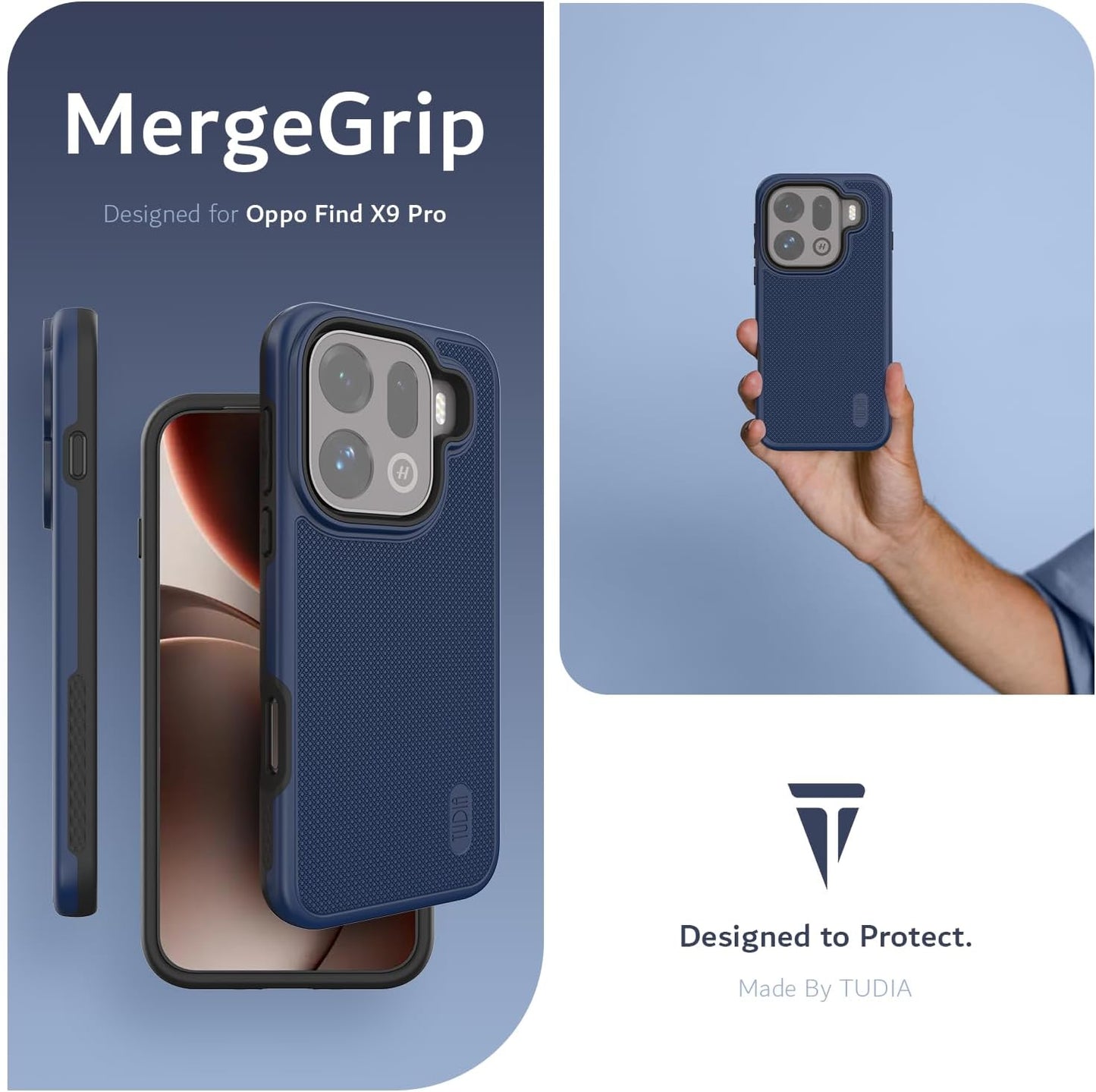 Oppo Find x9 Pro 5G Case MergeGrip [Magsafe] Heavy Duty Dual Shield