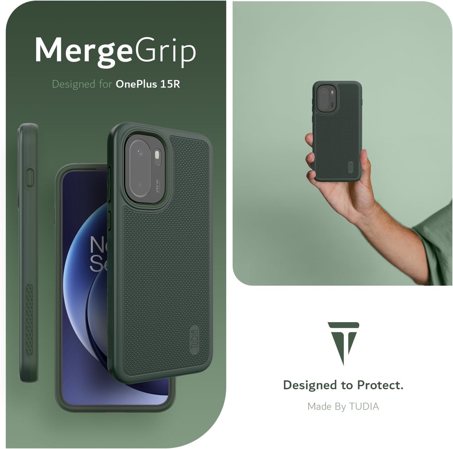 OnePlus 15R 5G Case (2026) MergeGrip Heavy Duty DualShield