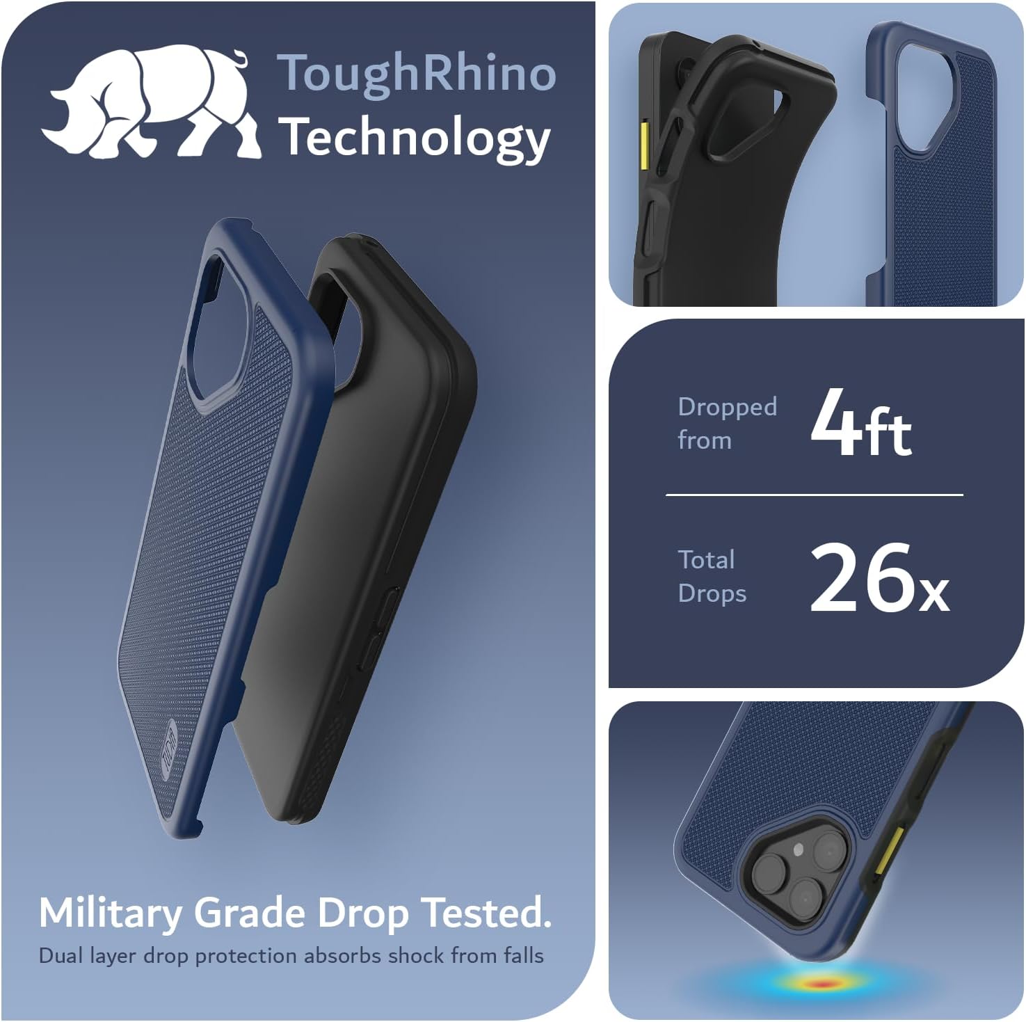 Fairphone 6 Case MergeGrip Heavy Duty Case, Indigo Blue / Yes Fairphone 6 Case MergeGrip Heavy Duty Case, Indigo Blue / Yes