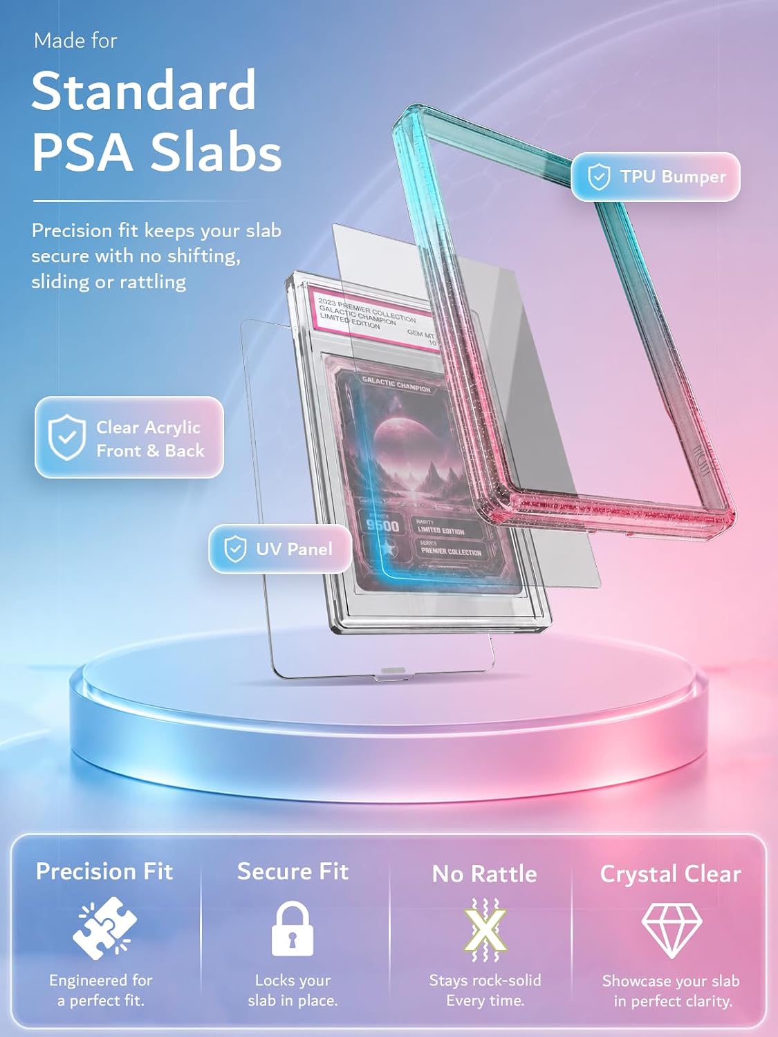 PSA Slab Guard Anti-UV Case LUCION Protective Graded Card Display Holder