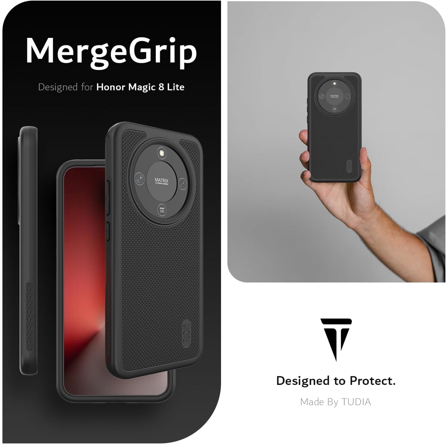 Honor Magic 8 Lite Case 5G (2026) MergeGrip Heavy Duty Dual Shield