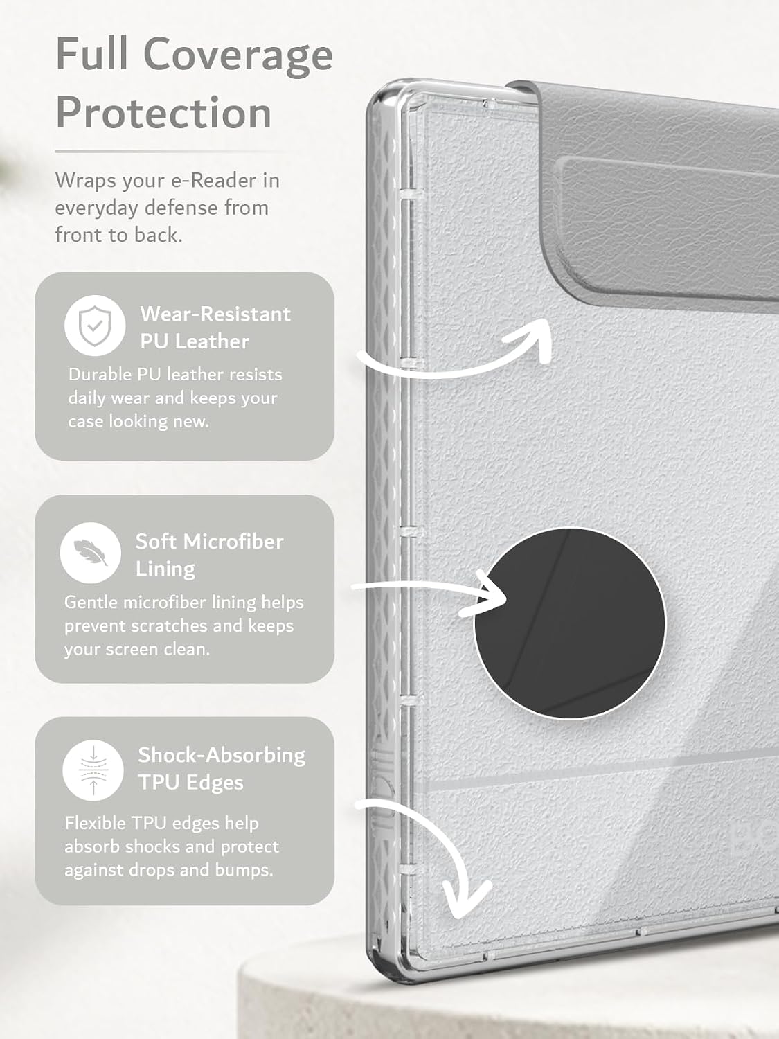 Boox Go 7 Case M-FLIP Detachable Smart Magnetic Cover with/Without Stylus