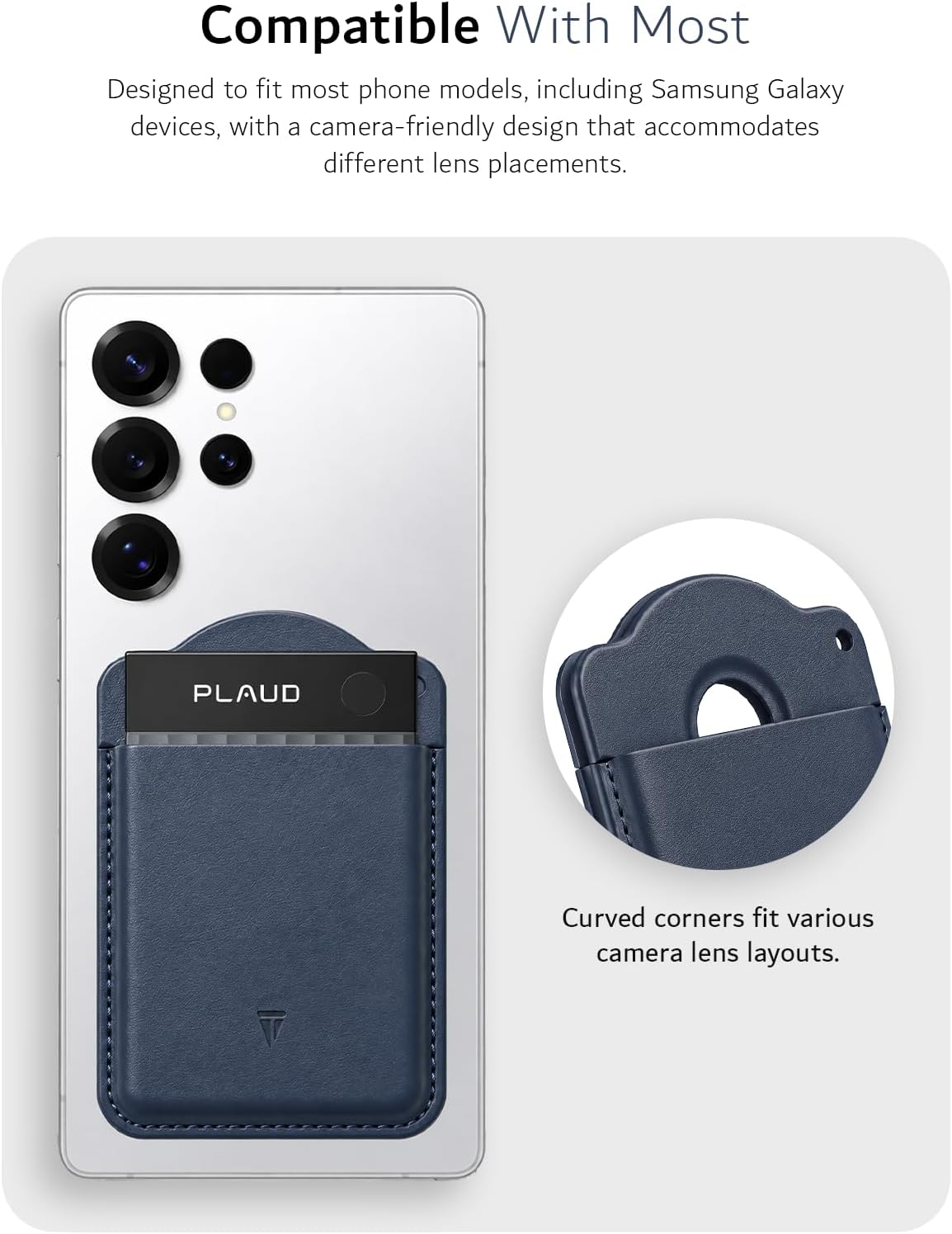 PLAUD Note Pro AI Voice Recorder Leather Magnetic Holder Case