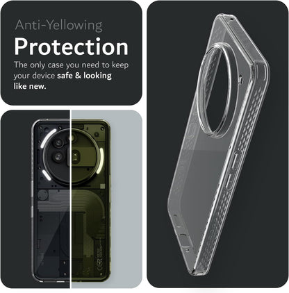 Lucion black non-slip phone case for Nothing Phone 3a Pro 2025 with screen and camera protection, anti-yellowing and drop resistance