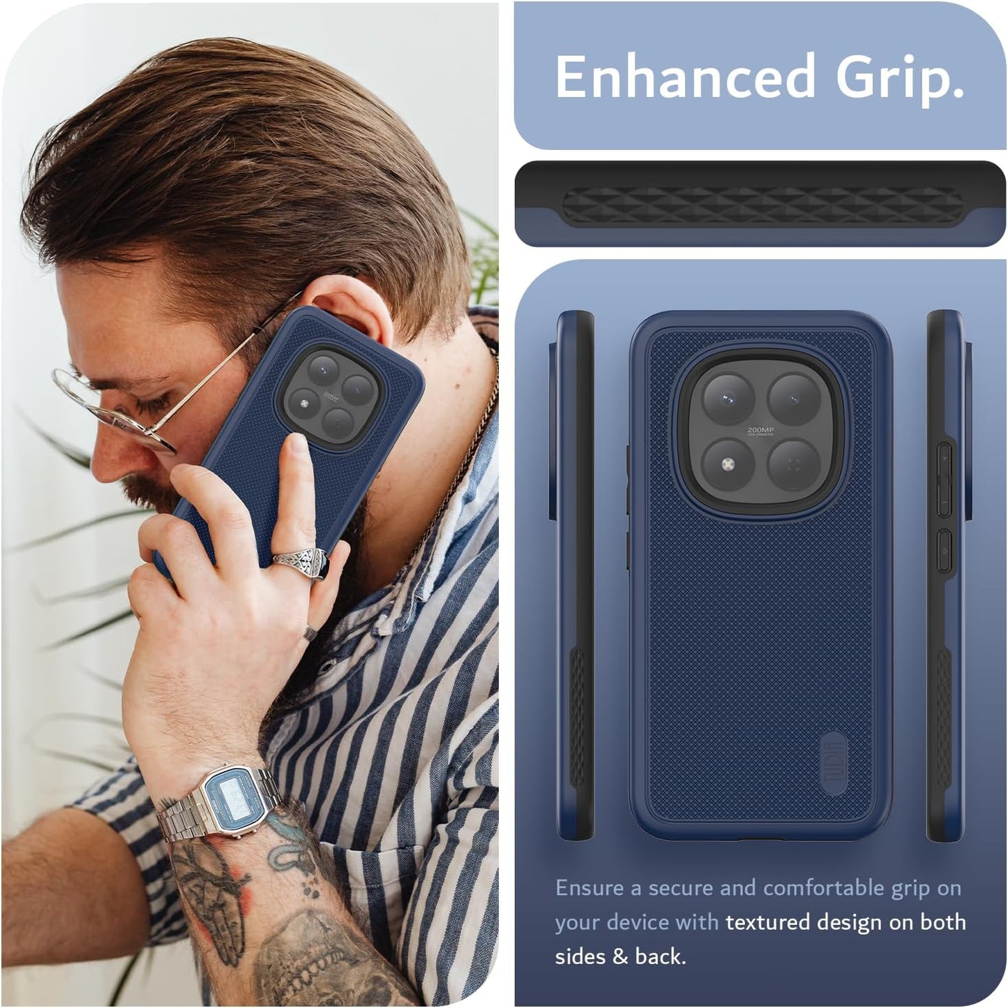 Xiaomi Redmi Note 15 Pro Plus 5G Case MergeGrip Heavy Duty Dual Shield