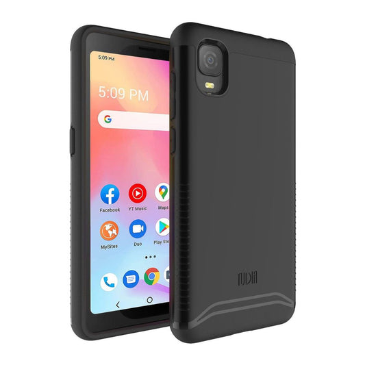 Jet Black TUDIA Merge Dual Layer Rugged Case for Alcatel TCL A3 (A509DL) – Shockproof Protective Phone Cover