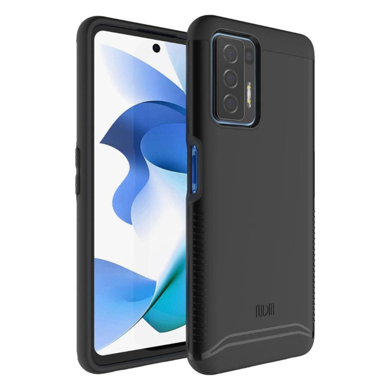 BLU F91 5G phone case MERGE heavy duty dual layer shockproof protective cover in jet black