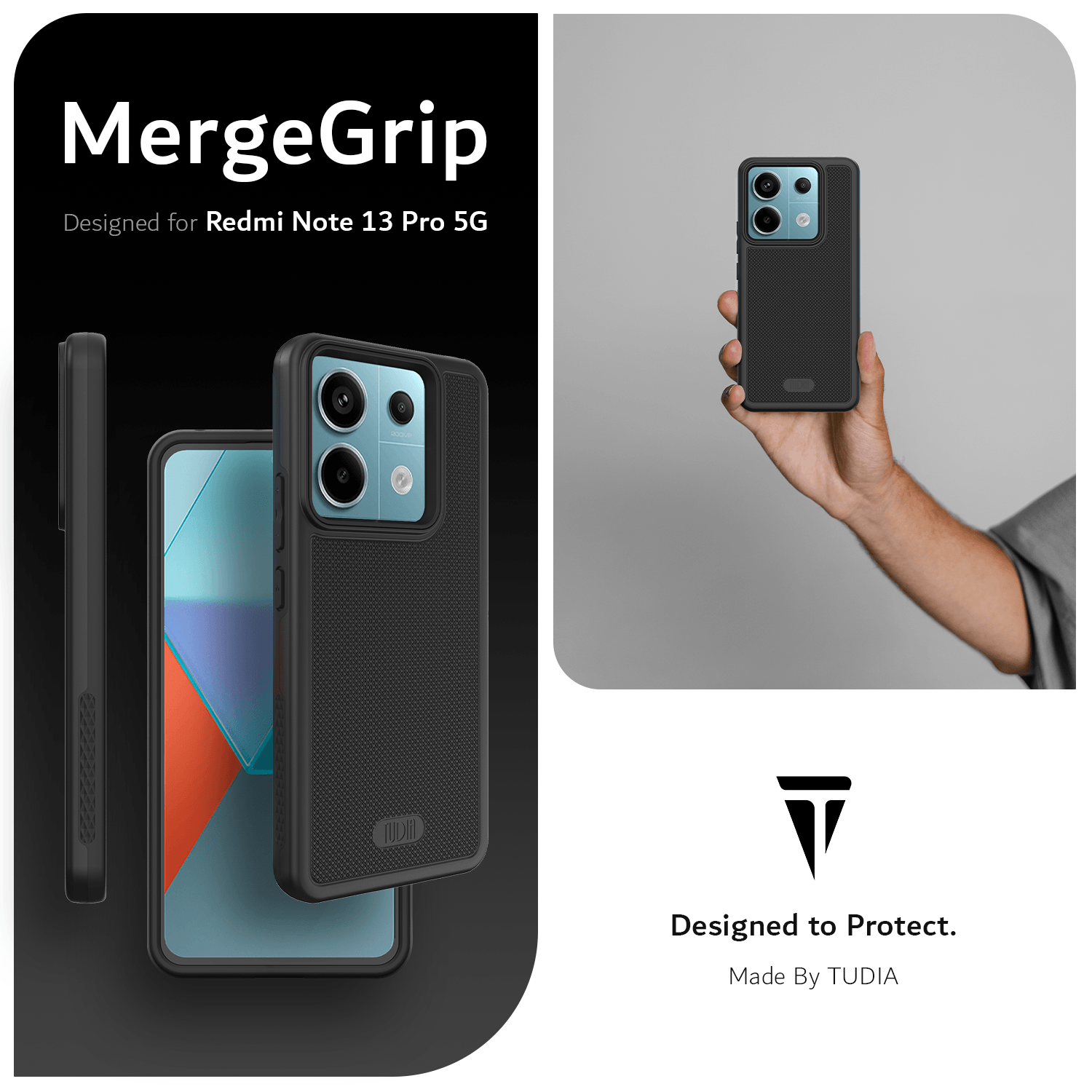 Xiaomi Redmi Note 13 Pro 5g / Poco X6 5g (2024) Case MergeGrip Heavy Duty - TUDIA Products