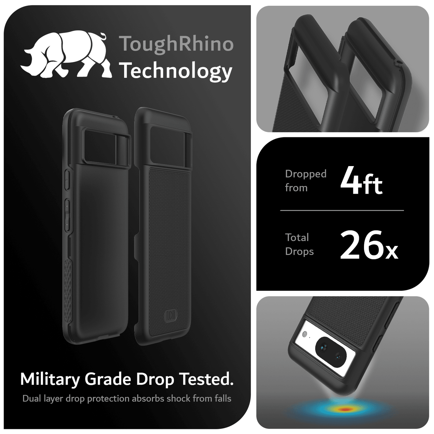 Google Pixel 8 Case MergeGrip Heavy Duty DualShield