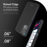 Features Image 3 - Matte Black - Raised Edge Protection for Screen & Camera. Keep your device safe from scratches with raised edges. Lifted Screen Raised Edge provides a .06 inch lip around the front of the phone. Raised Edges around the back camera provides a .08 inch lip around the back camera. 