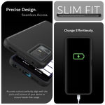 Features Image 4 - Matte Black - Precise Design. Seamless Access. Slim Fit. Accurate cutouts perfectly align with the ports and buttons of your device to ensure hassle free usage. Charge Effortlessly. 