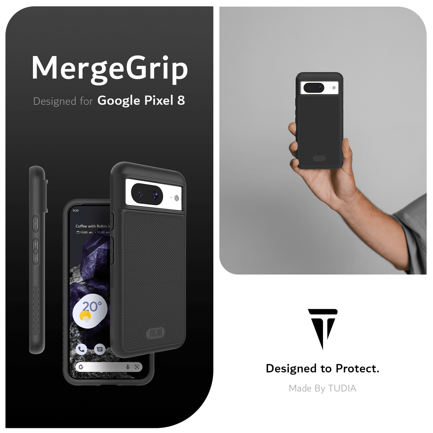 Google Pixel 8 Case MergeGrip Heavy Duty DualShield - TUDIA Products