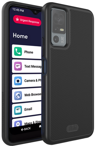 Main Product Image of Matte Black TUDIA MergeGrip for Lively Jitterbug Smart 4 Phone Case