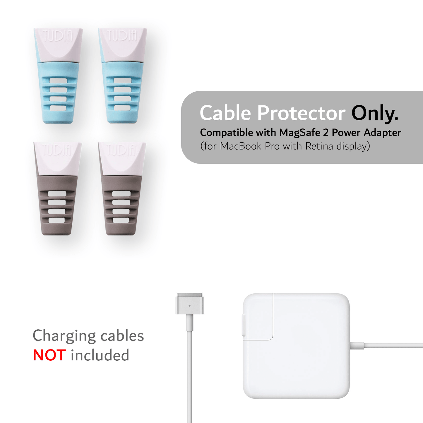 TUDIA Klip Cable Protector Compatible With MagSafe 2 (4pcs Combo) - TUDIA Products