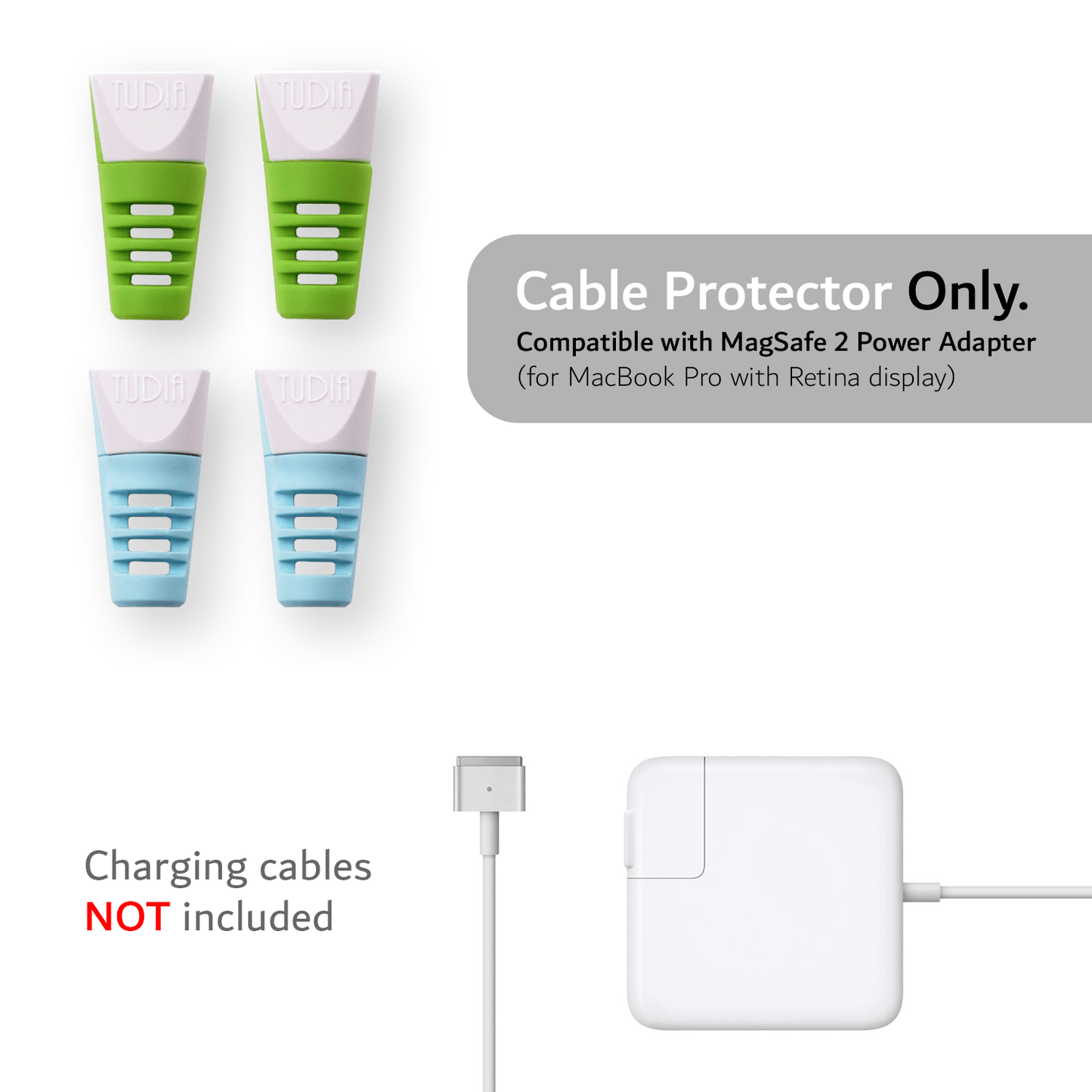 TUDIA Klip Cable Protector Compatible With MagSafe 2 (4pcs Combo) - TUDIA Products