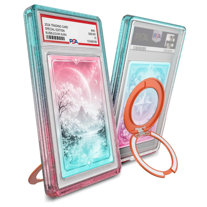 PSA Slab Guard Anti-UV Magnetic Ring Stand Case LUCION Protective Graded Card Display Holder