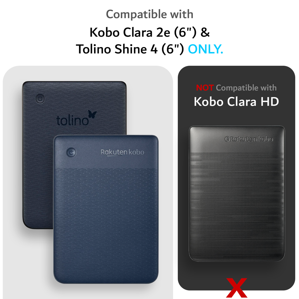 MoKo Funda compatible con Kobo Clara 2E de 6 pulgadas, versión