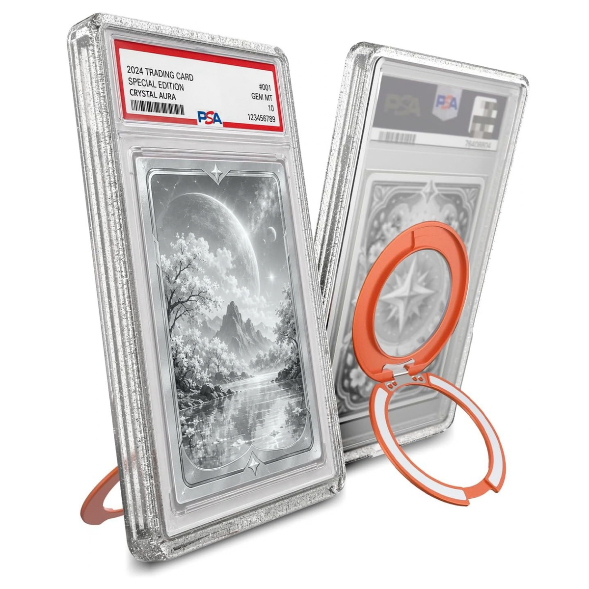PSA Slab Guard Anti-UV Magnetic Ring Stand Case LUCION Protective Graded Card Display Holder