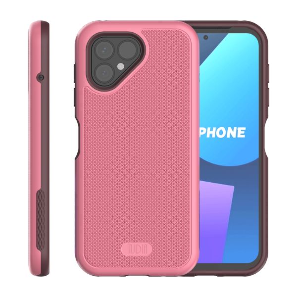 Fairphone 5 case MergeGrip heavy duty in smokey pink color, durable shockproof protective cover designed for Fairphone 5
