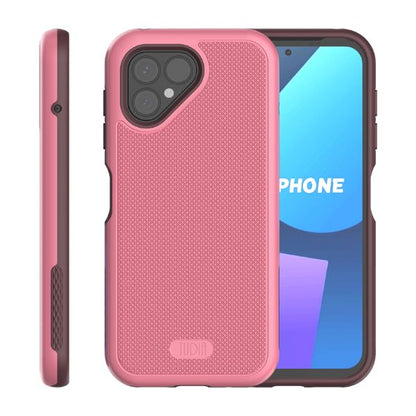 Fairphone 5 case MergeGrip heavy duty in smokey pink color, durable shockproof protective cover designed for Fairphone 5