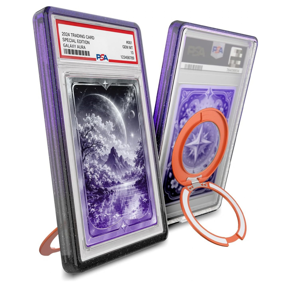 PSA Slab Guard Anti-UV Magnetic Ring Stand Case LUCION Protective Graded Card Display Holder