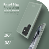 Lily Green Galaxy S24 Ultra Case. Enhance device safeguarding with our Raised Edge Protection: a .06" lifted screen lip and .08" raised camera edge. Shield your device from scratches and ensure comprehensive defense for both the screen and camera. Invest in reliable protection today.