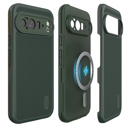 Pine Green MergeGrip case for Google Pixel 10 Pro XL 2025, Magsafe and Pixelsnap compatible with built-in magnet for secure attachment