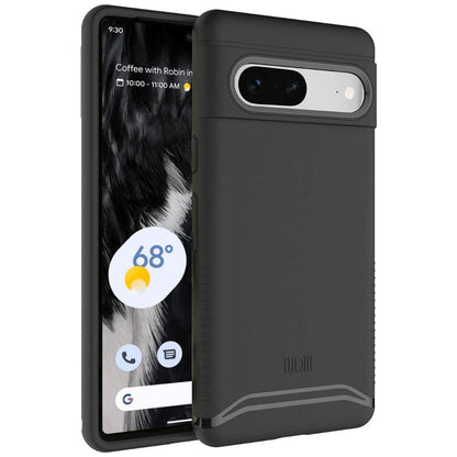 Jet Black MagSafe Compatible MERGE Case with Built-In Magnet for Google Pixel 7 – Heavy Duty Shockproof Protective Phone Cover