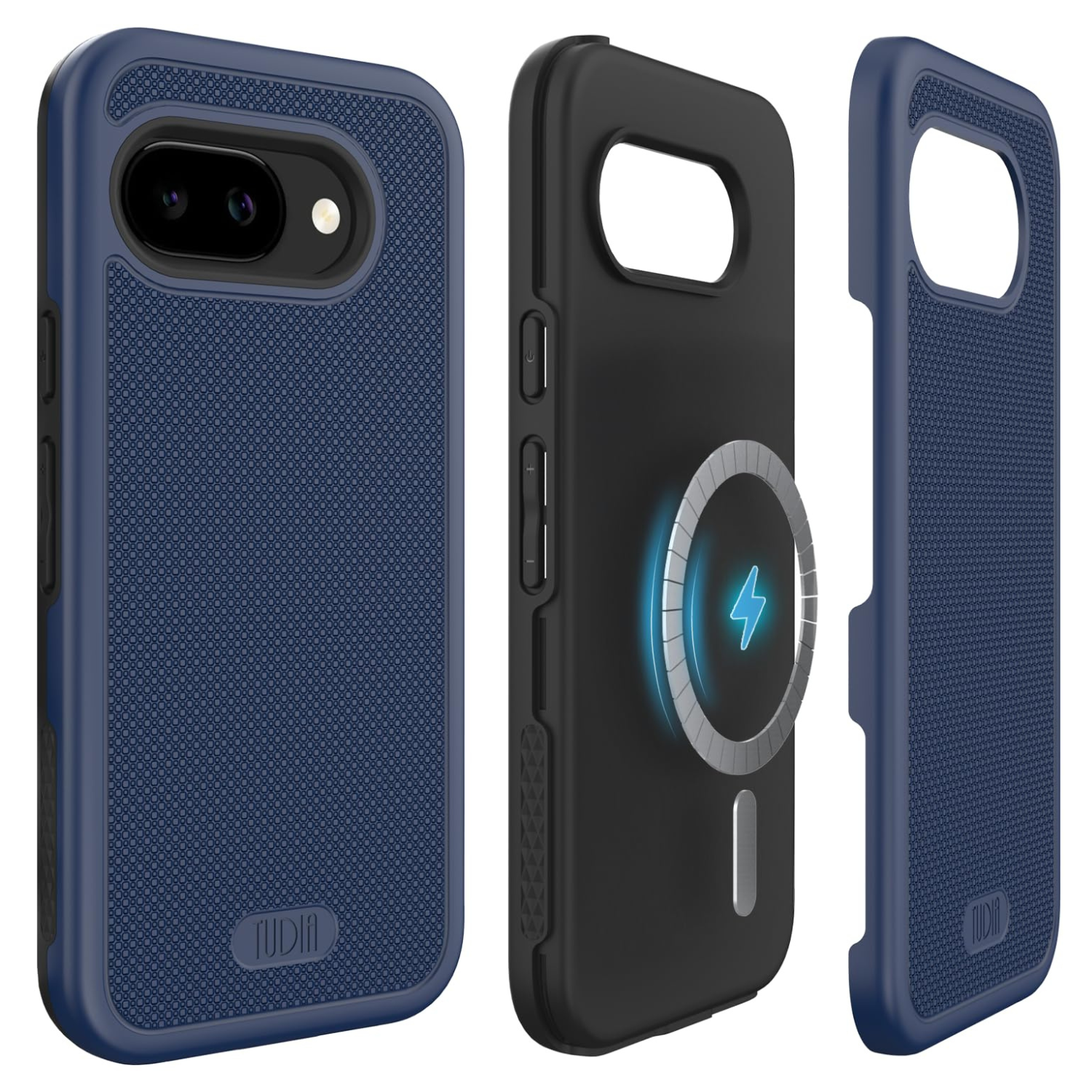 Indigo Blue MergeGrip MagSafe Protective Dual Layer Case for Google Pixel 9a – Rugged Shockproof Phone Cover