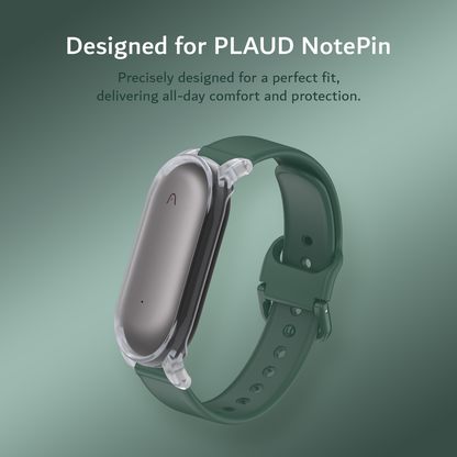 Silicone Wristband Compatible for PLAUD NotePin AI Recorder [Extended Length] Wearable Strap
