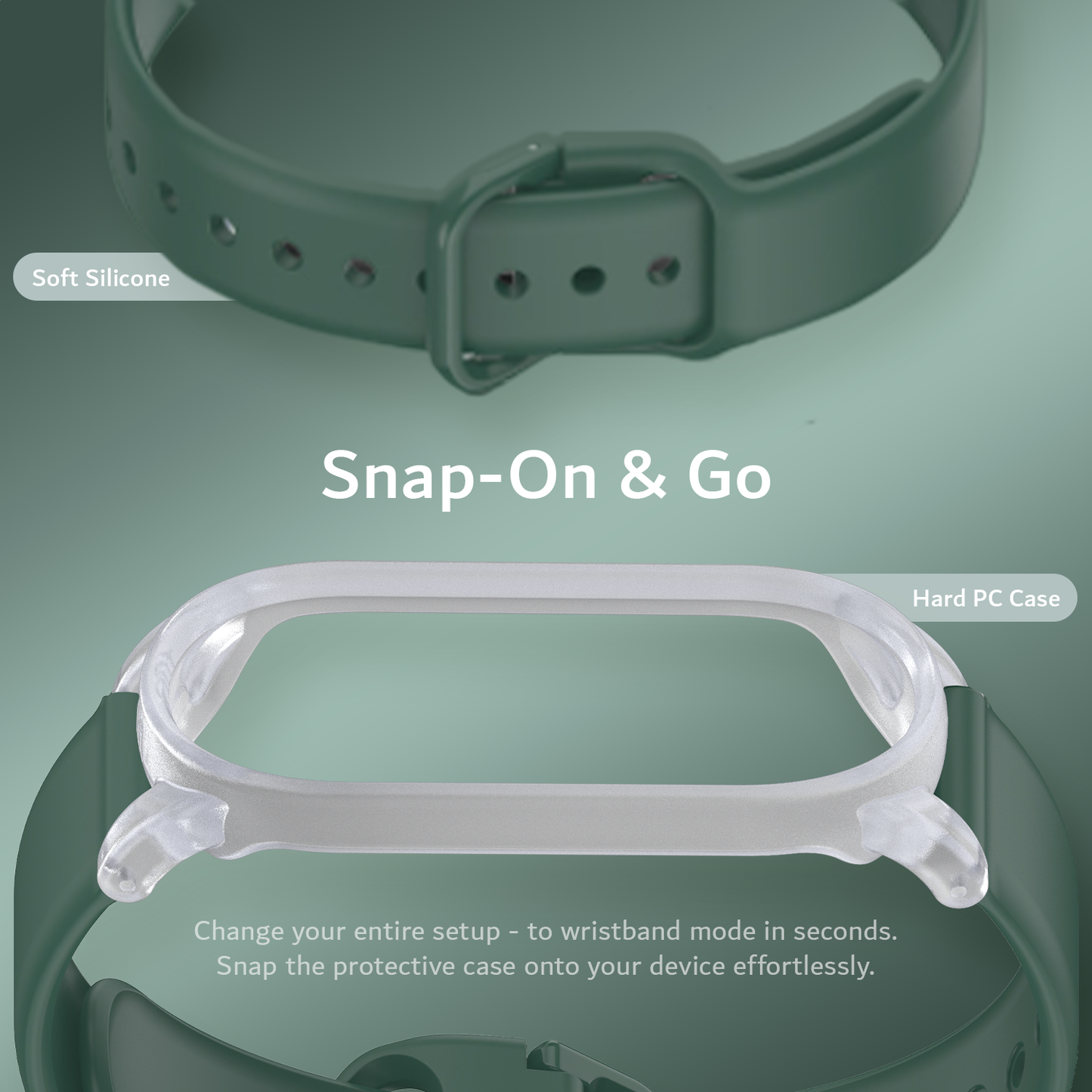 Silicone Wristband Compatible for PLAUD NotePin AI Recorder [Extended Length] Wearable Strap