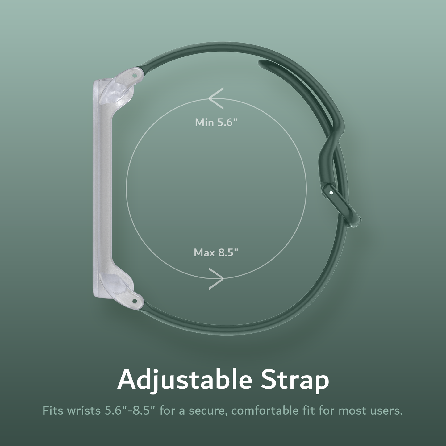 Silicone Wristband Compatible for PLAUD NotePin AI Recorder [Extended Length] Wearable Strap