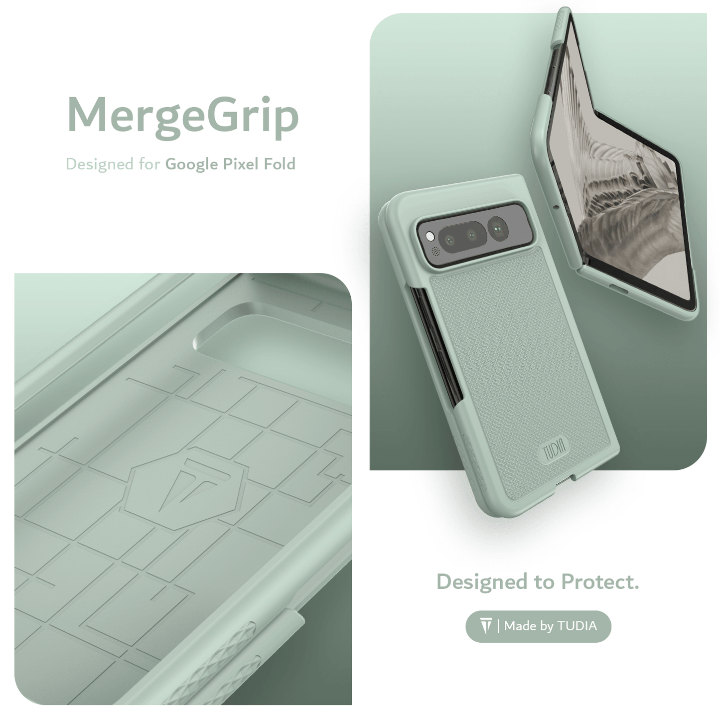 Google Pixel Fold Case MergeGrip Heavy Duty DualShield - TUDIA Products