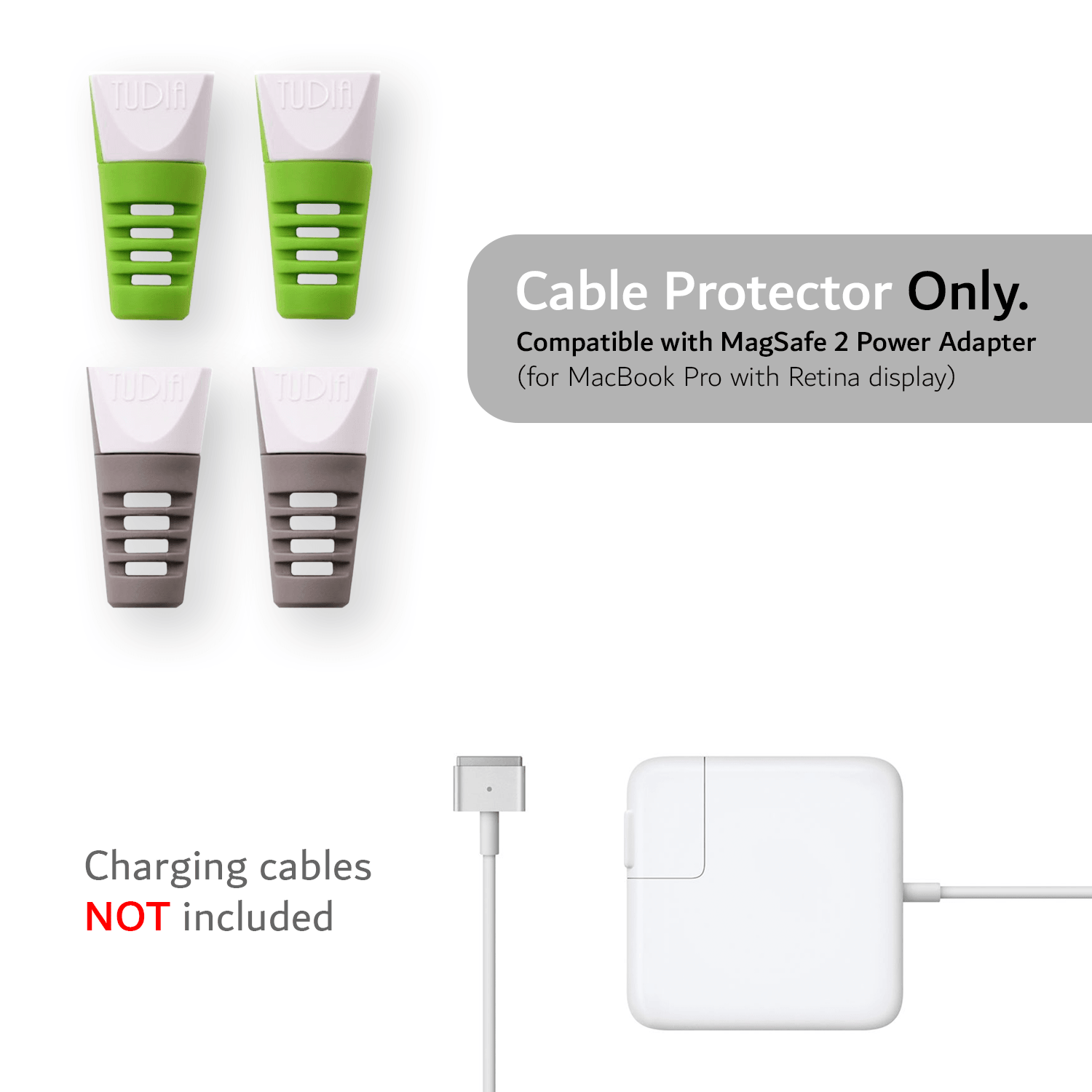 TUDIA Klip Cable Protector Compatible With MagSafe 2 (4pcs Combo) - TUDIA Products