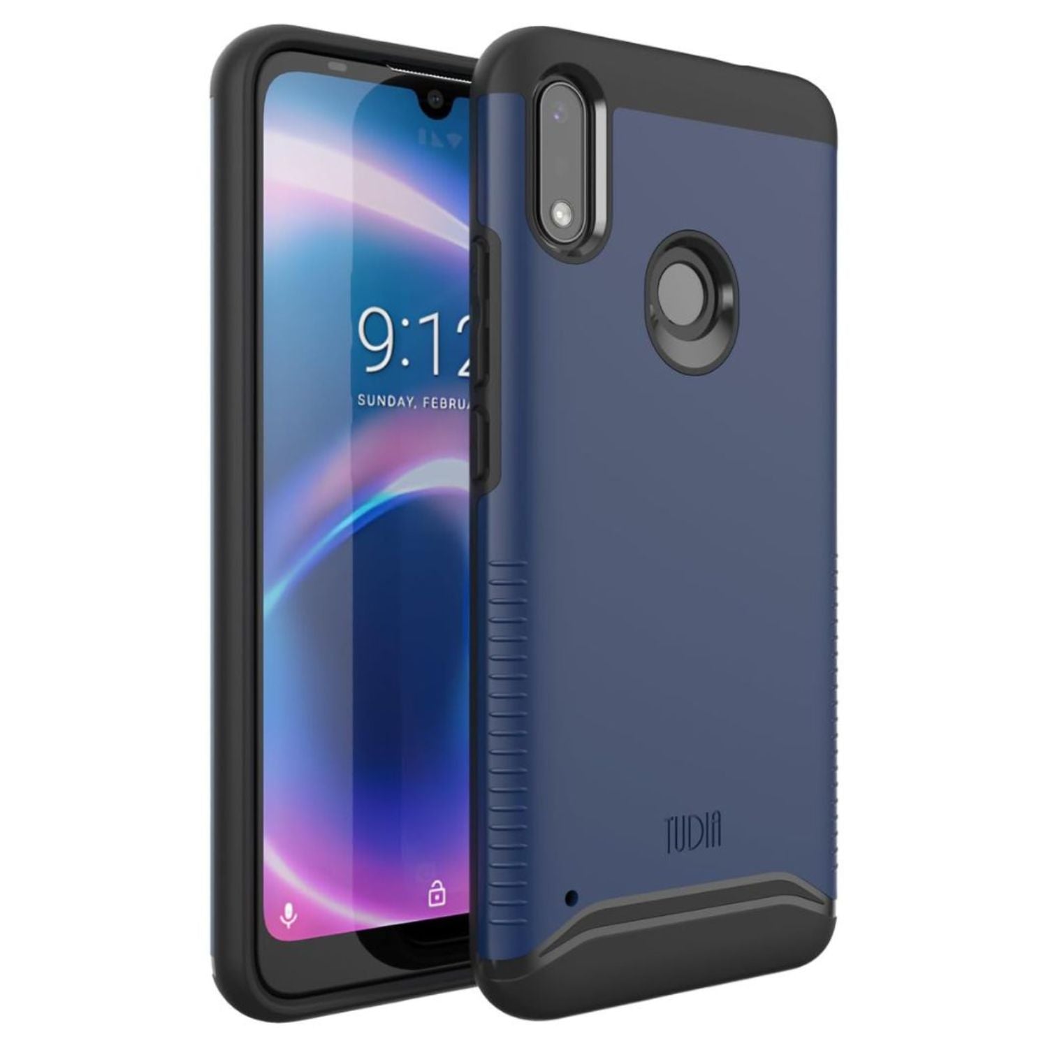 Indigo Blue dual-layer rugged case for NUU Mobile X6 Plus 6.1-inch – Shockproof heavy-duty phone cover with grip protection