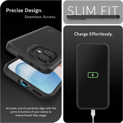 Front and back view of MergeGrip DualShield rugged case for Honor 400 5G (2025), showcasing heavy-duty protection and precise cutouts