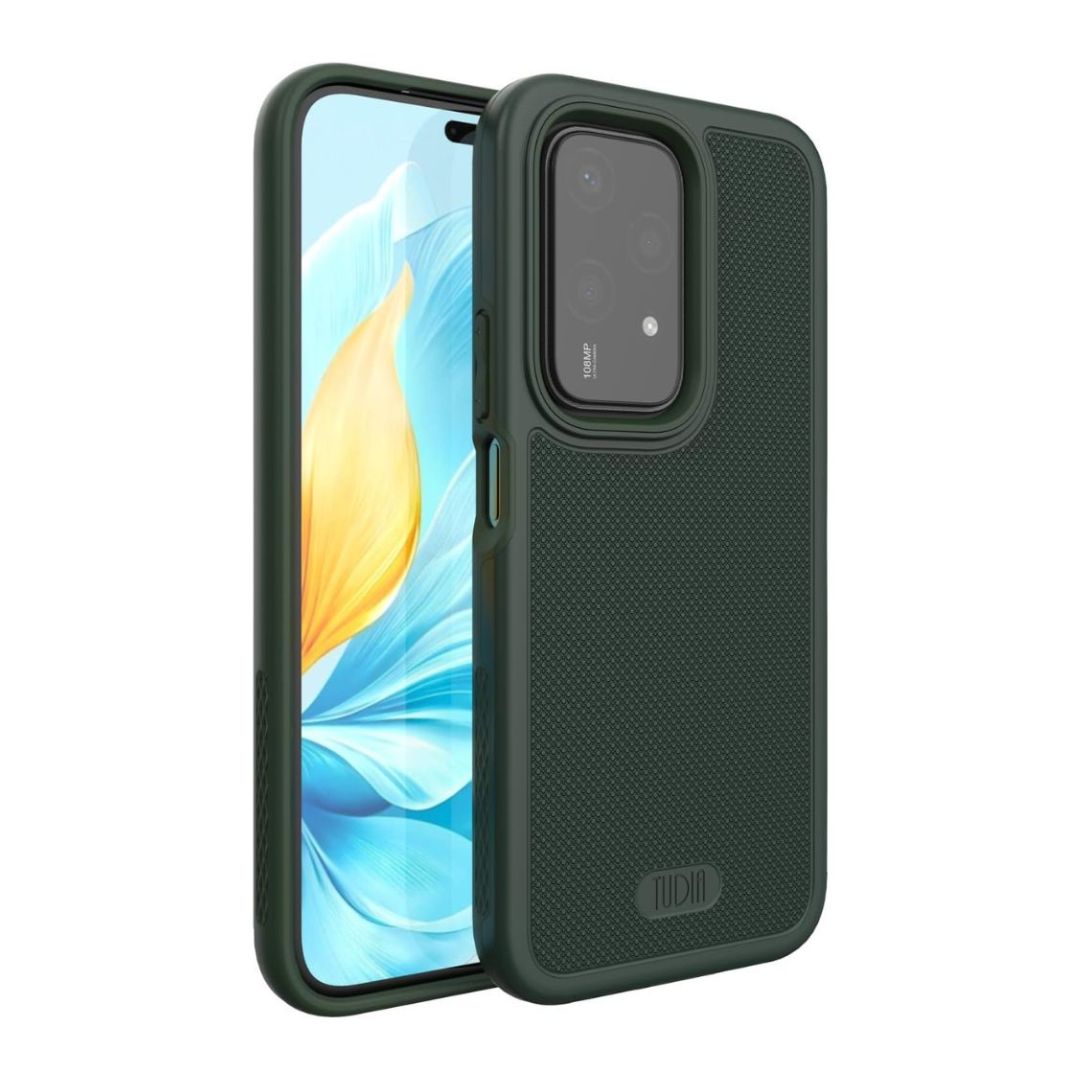 TEYYOS Cover Per Honor Magic5 Lite 5G Con Supporto Integrato - Custodia Protettiva Dual Layer (TPU + PC), Antiurto, Bordo Rialzato, Colore Verde