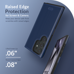 Dark Blue Galaxy S24 Ultra Case. Enhance device safeguarding with our Raised Edge Protection: a .06" lifted screen lip and .08" raised camera edge. Shield your device from scratches and ensure comprehensive defense for both the screen and camera. Invest in reliable protection today.