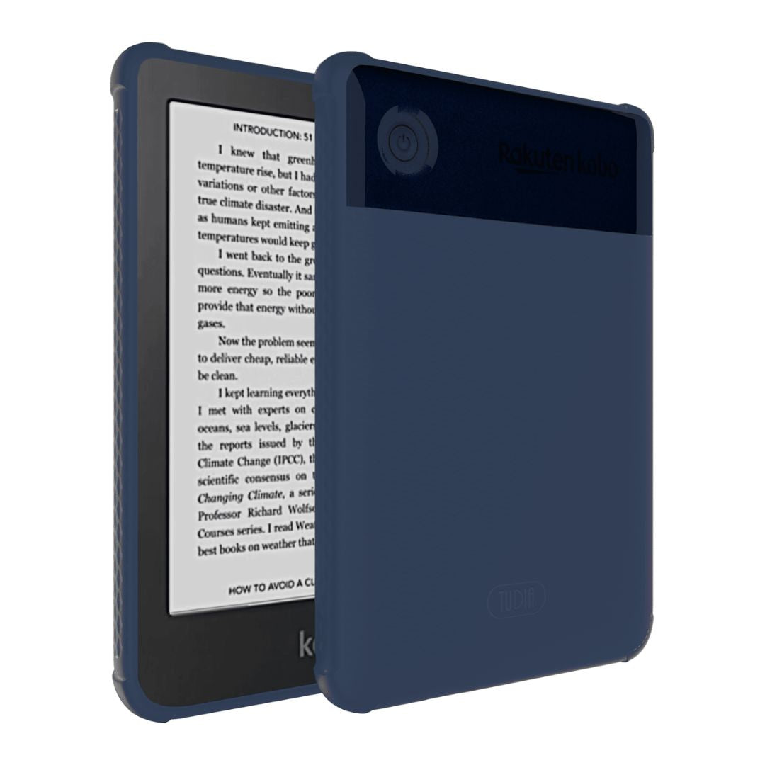 Frosted Navy Blue SKN TPU Case for Kobo Clara 2E – Lightweight, Slim, Translucent 6-Inch Protective Cover