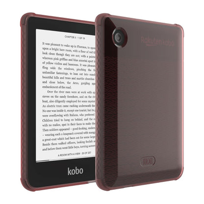 Transparent pink TPU case for Kobo Clara 2E 6-inch eReader – slim, lightweight, flexible protective cover by SKN