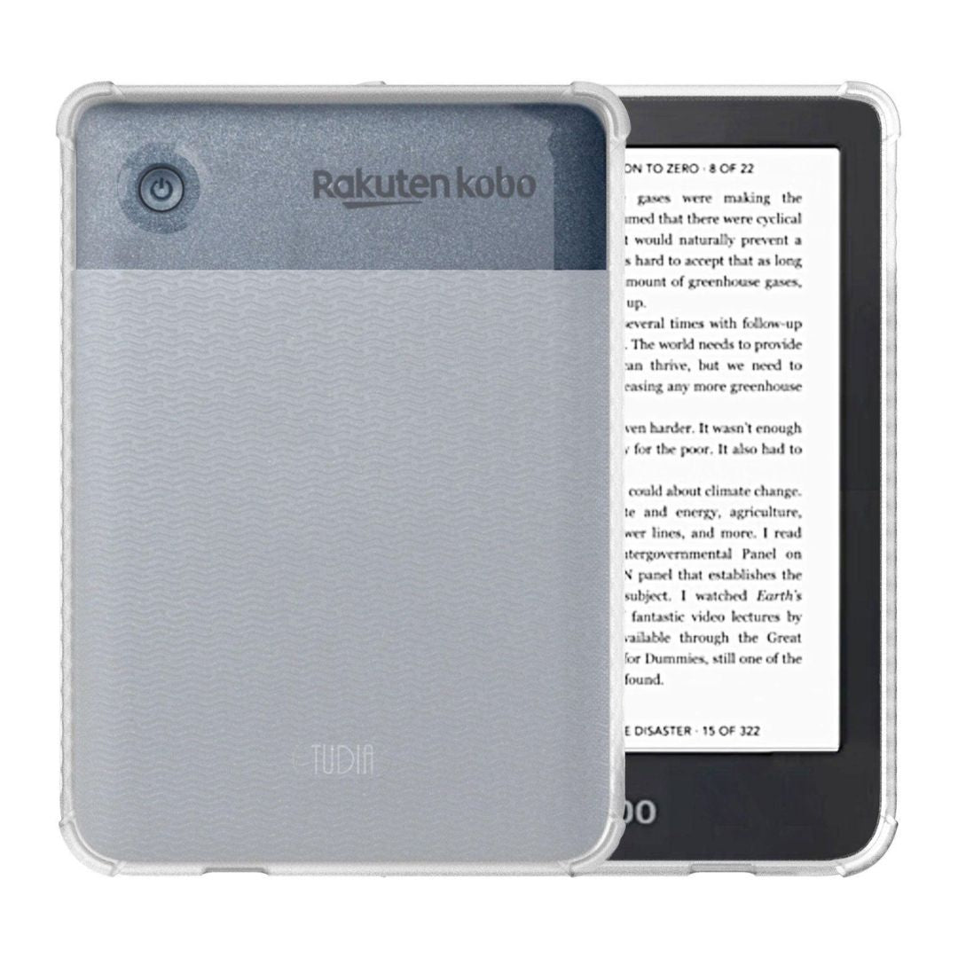Frosted white SKN lightweight TPU case for Kobo Clara 2E 6-inch eReader – thin, flexible, shock-absorbing protective skin cover