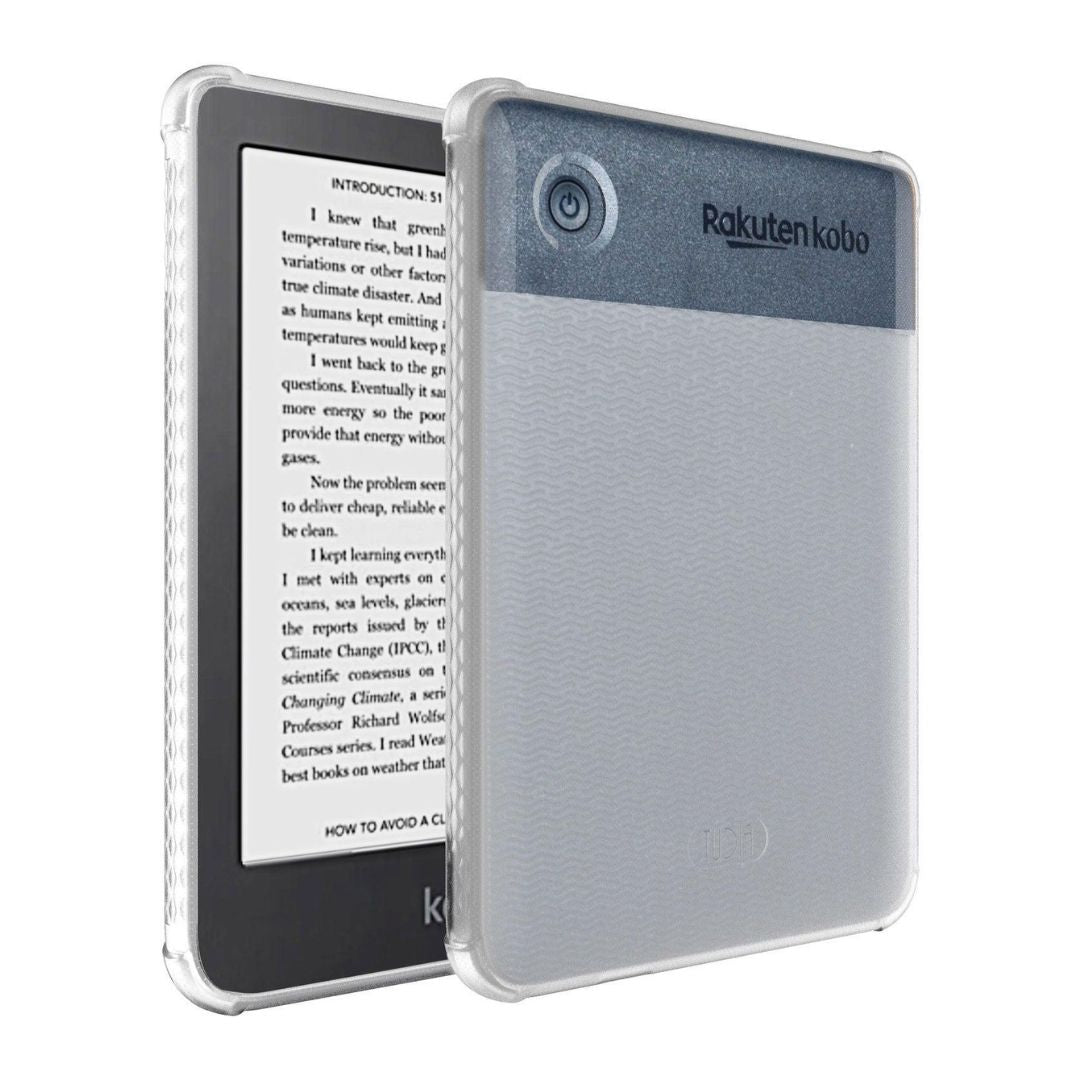 Frosted clear TPU case for Kobo Clara 2E – lightweight, slim, flexible 6-inch eReader cover with shock protection
