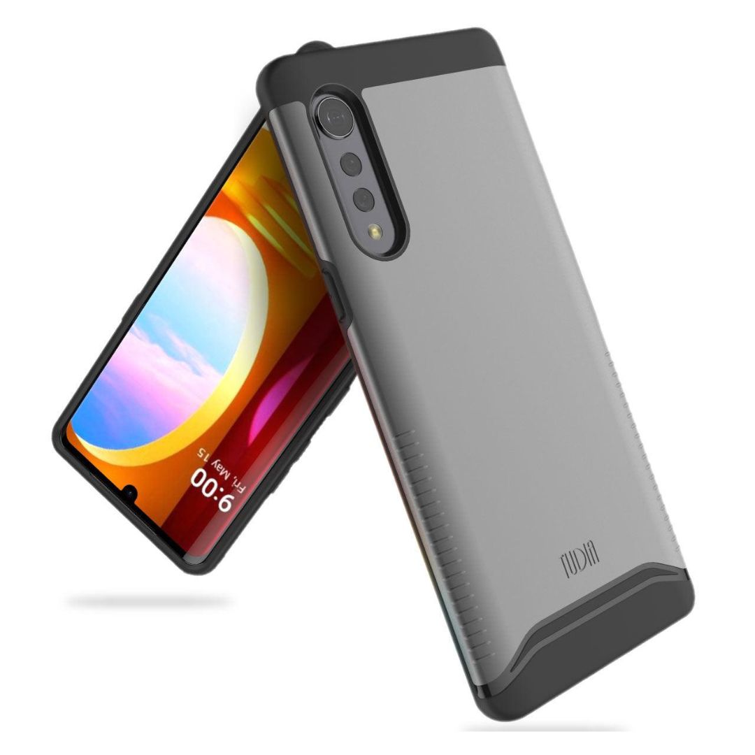 LG Velvet / LG Velvet 5G UW Heavy Duty Dual Layer Protective Case - MERGE Series (Metallic Slate)